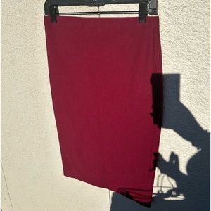 Maroon pencil skirt